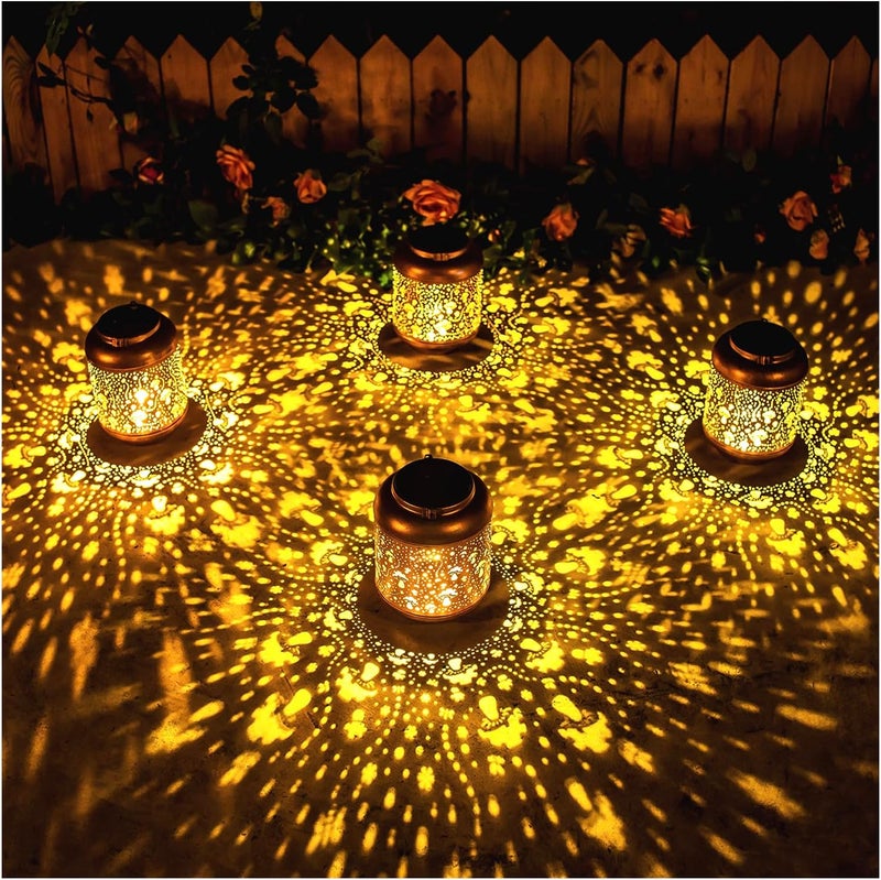 EZTZEN 2 Pack Mushroom Solar Lanterns Outdoor Waterproof Hanging Solar Lights Mushroom Gifts for Women Men Mom Metal Decorative LED Outdoor Lanterns for Patio,Lawn, Landscape, Garden Decor, Yard Decoration - Image 3